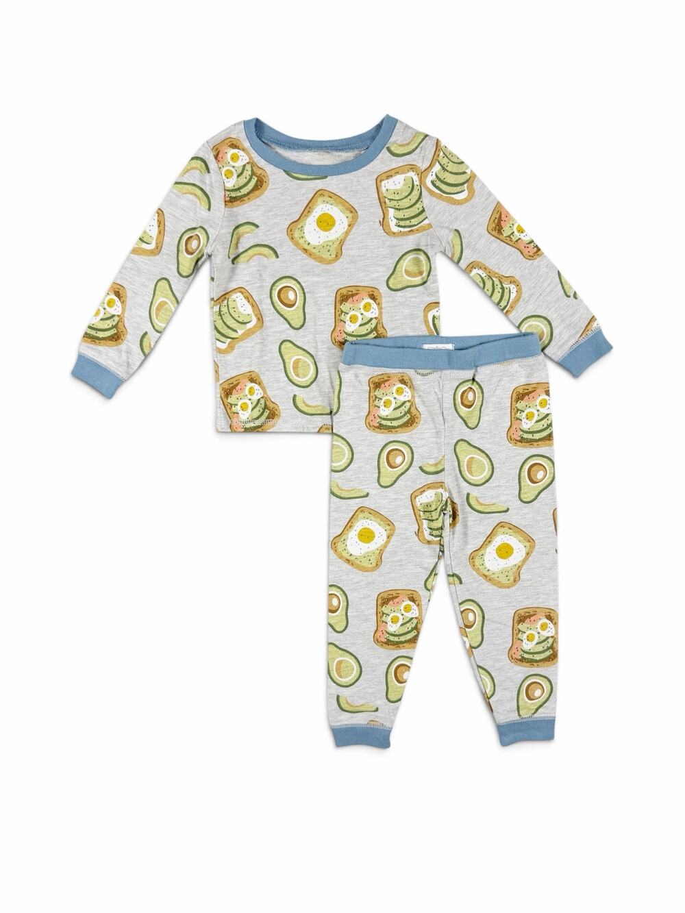 Mud Pie Avocado Toast Egg Breakfast 2 Piece Pajama Set 12-18 Months